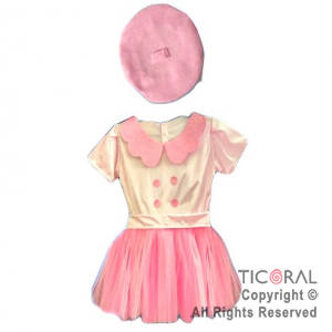 DISFRAZ BARBIE CON TUTU Y BOINA TALLE 3 CR x 1